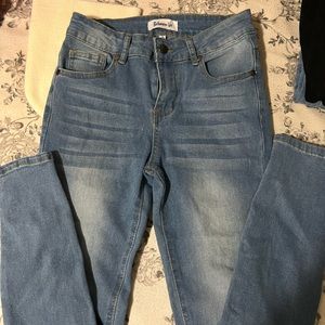 Blue skinny jeans